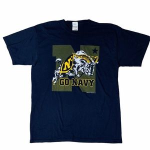 Gildan T Shirt L USA Navy Graphic Design